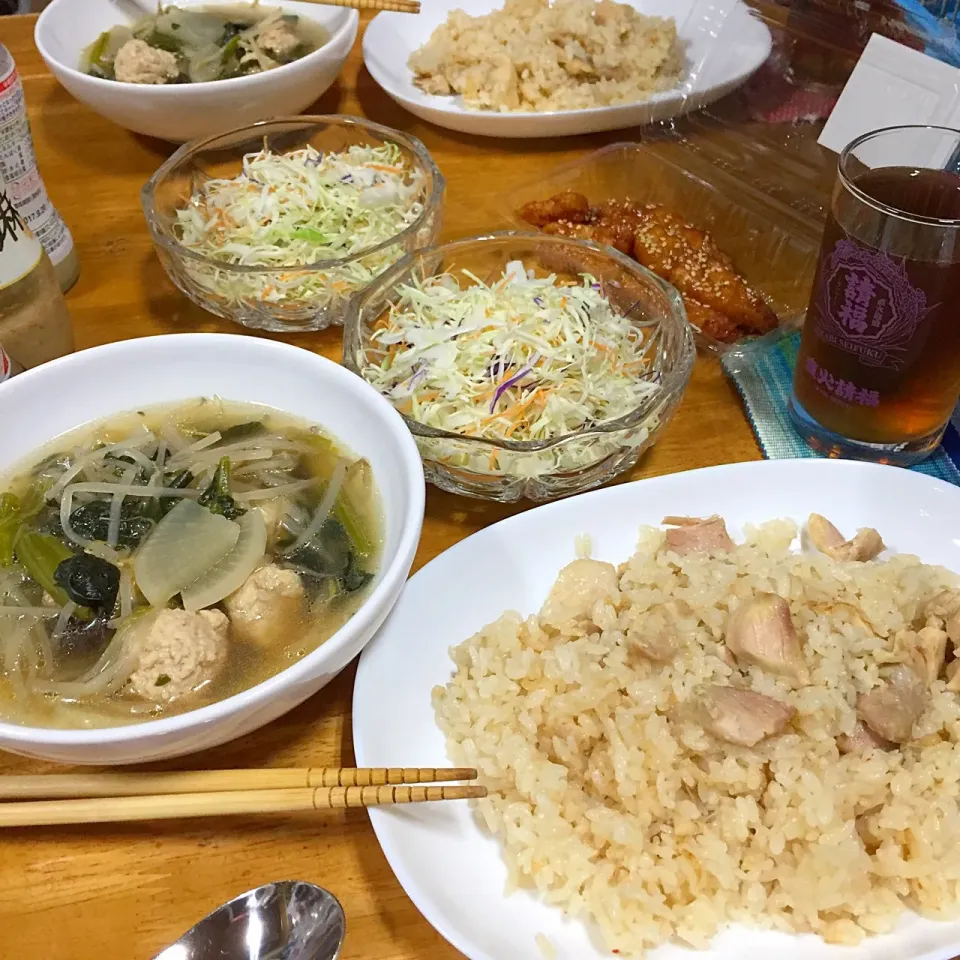 Snapdishの料理写真:#アジアンチキンライス、#アジアンスープ とか*\(^o^)/*最近マイブーム✌️|すかラインさん