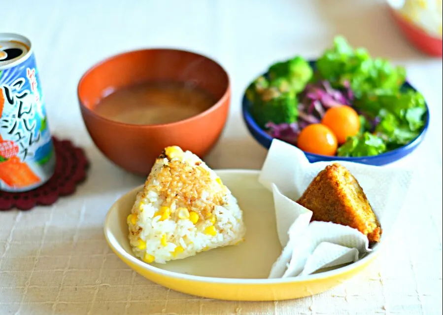 残り物朝ごはん☕🌽🌄|さわ太郎さん