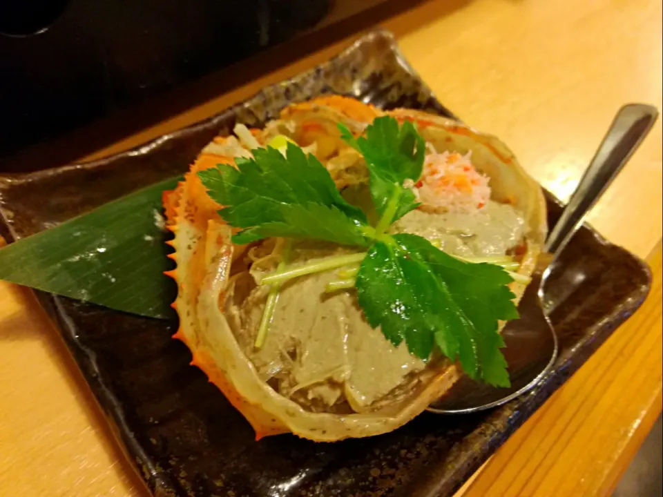 Snapdishの料理写真:カニの味噌甲羅焼き🦀#豊丸水産|Kojiさん