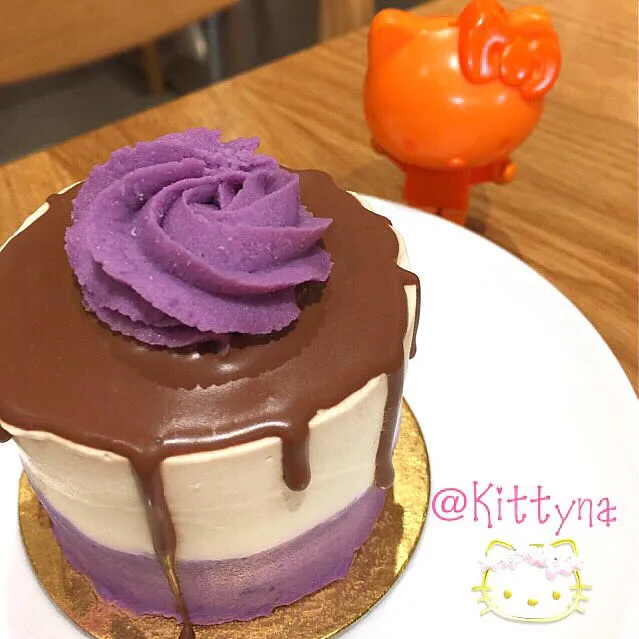 🍠 Purple sweet potato cake😋|🎀Kittyna🌸さん