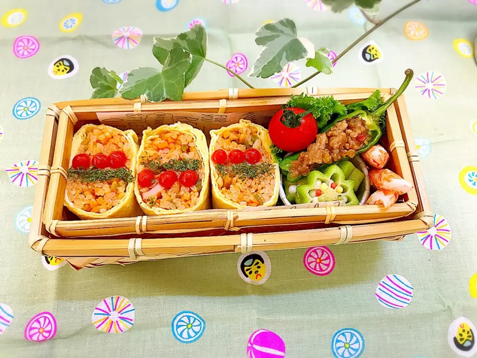 くるくるオムライス弁当|まーまさん