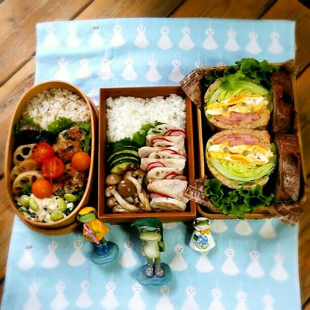 Snapdishの料理写真:旦那さんと私のお弁当♪|kyujaさん