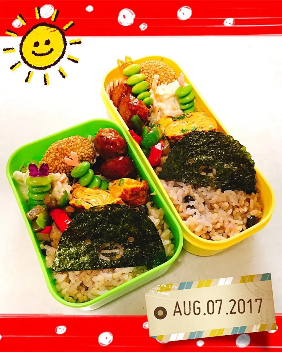 2017/8/7  #夏休みお弁当|もっさんさん