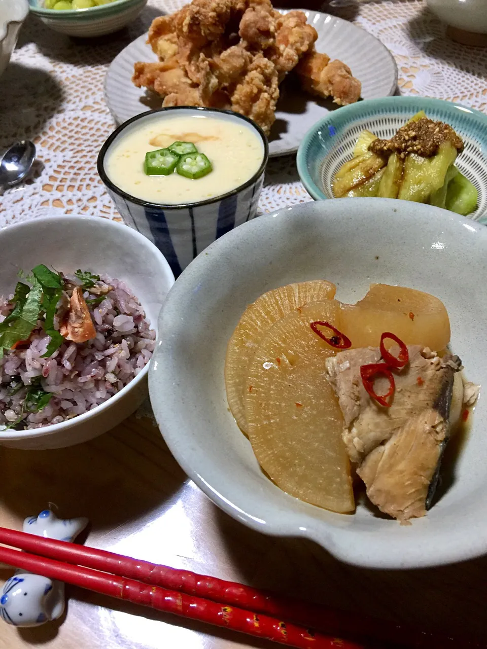 Snapdishの料理写真:お帰り〜っ💁🏻ぶり大根で晩ご飯にしましょう。|keikoさん