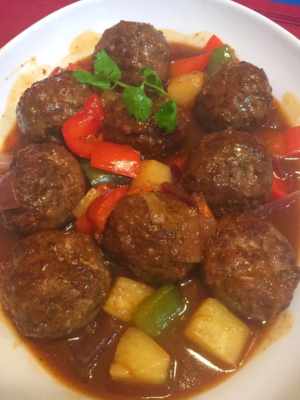 Sweet and Sour Meatballs with homemade sauce 😋😋😋|Alma's Home Kitchenさん