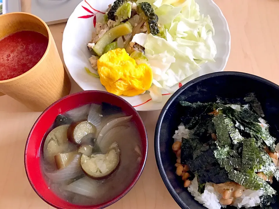 8月8日朝食兼昼食|ばぁさんさん