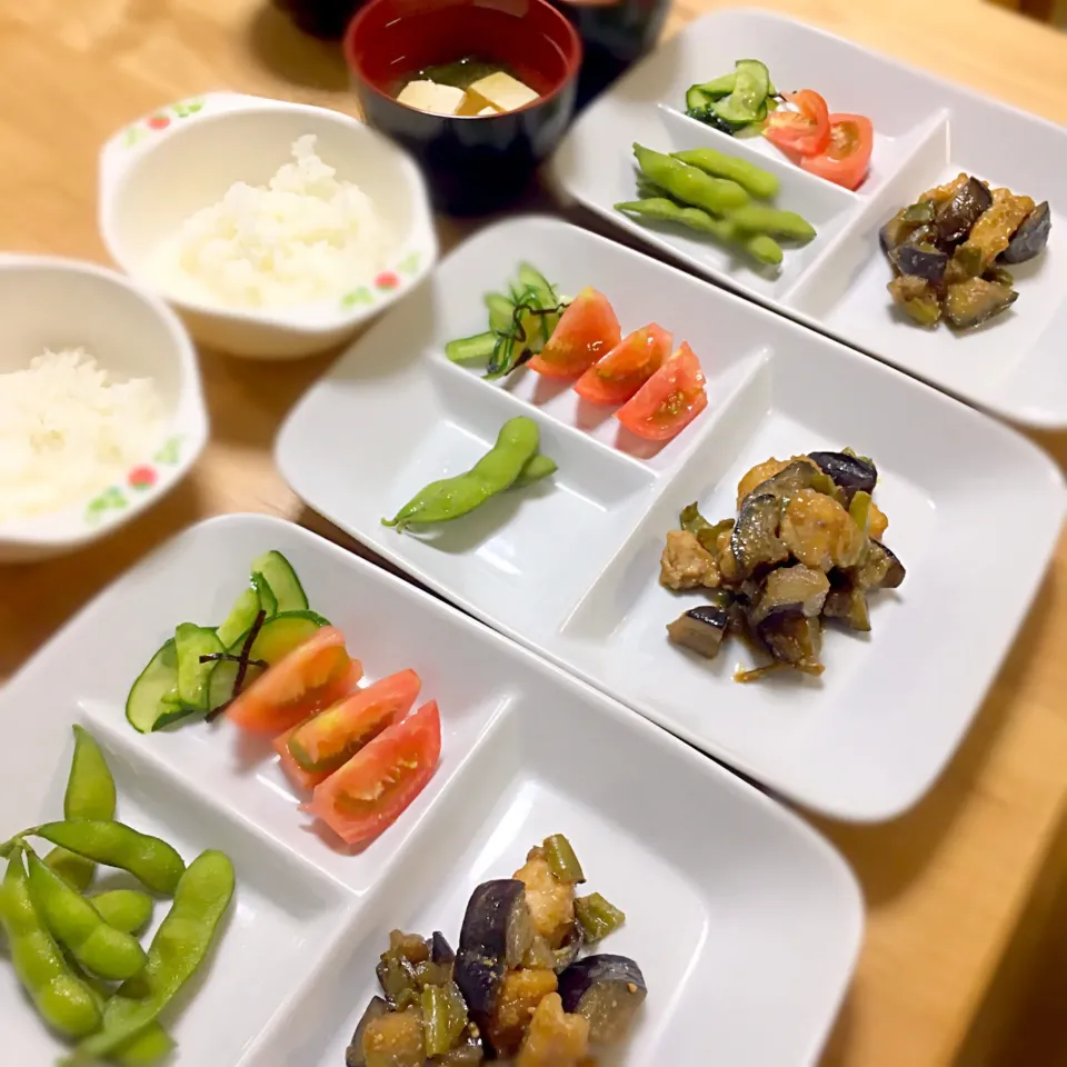 Snapdishの料理写真:メカジキと夏野菜の甘辛炒めな夕飯|ちーさん