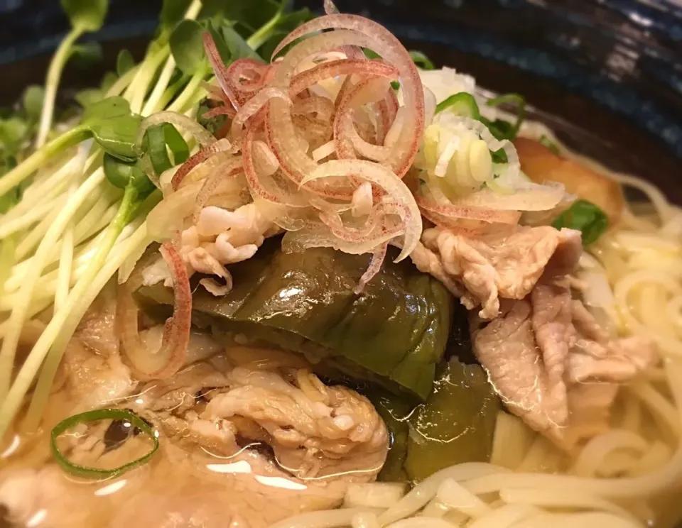 蒸し茄子と豚しゃぶの中華そうめん1|半田手延べそうめんの店 阿波や壱兆さん