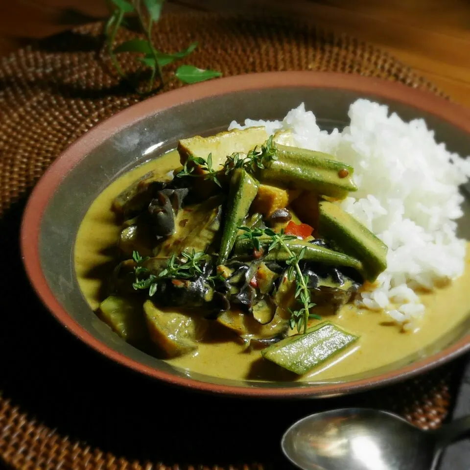 Snapdishの料理写真:タイ風Vegan ココナツカレー|まちまちこさん