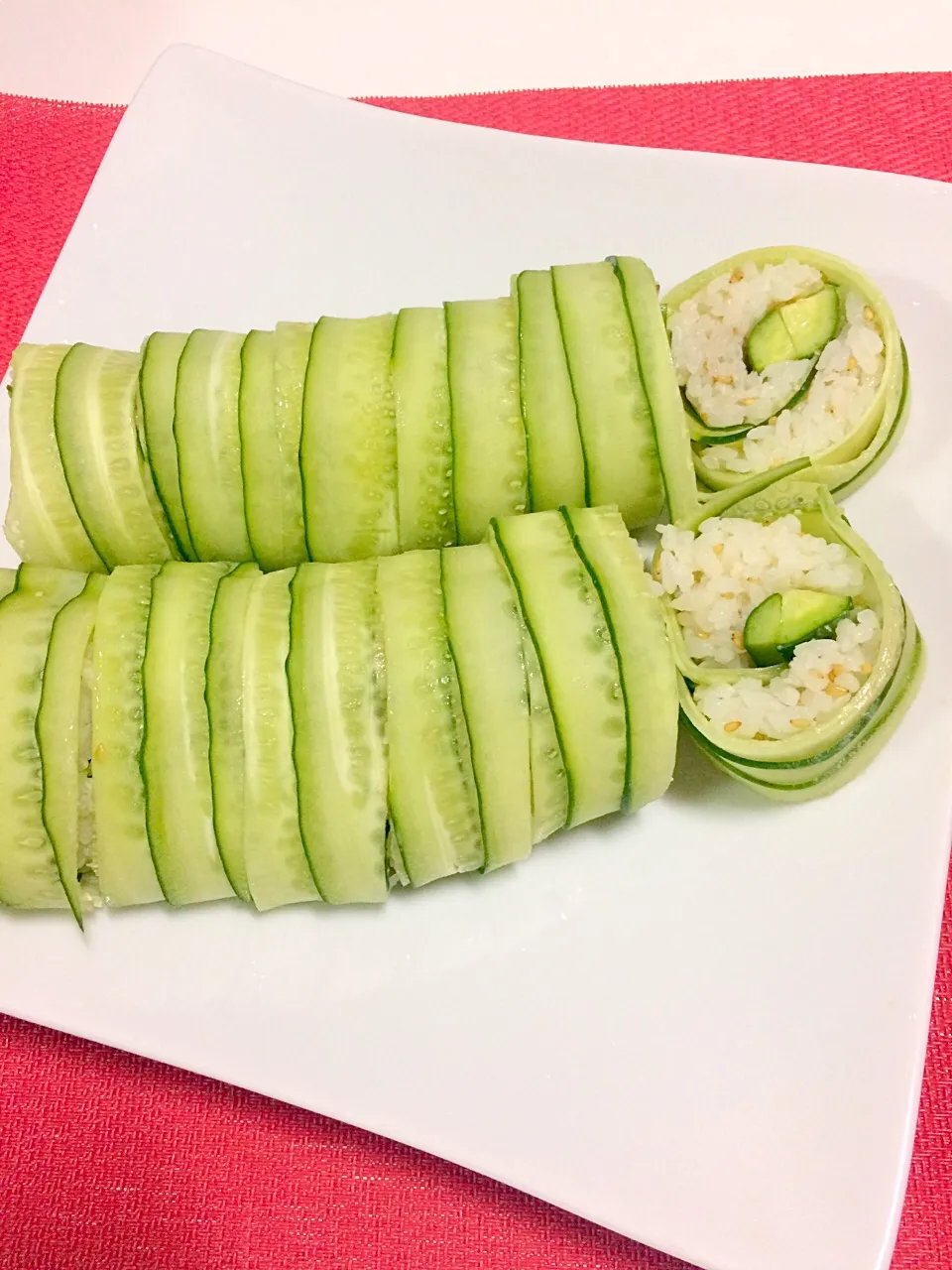 Snapdishの料理写真:胡瓜🥒のカッパ巻き( ◠‿◠ )|はみちゃんさん