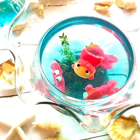 ポニョゼリー#ポニョ#金魚 #金魚鉢ゼリー|momochannelさん