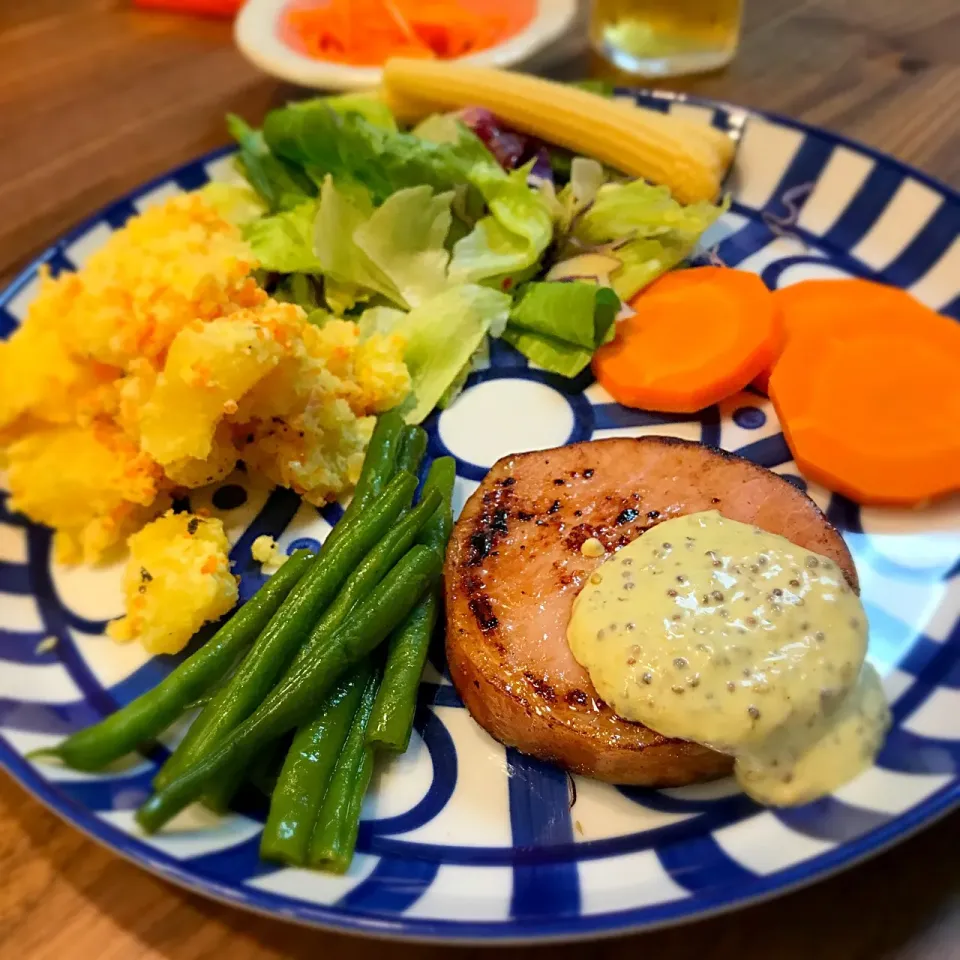 御中元のロースハムステーキ🍴😋|ゆたんさん