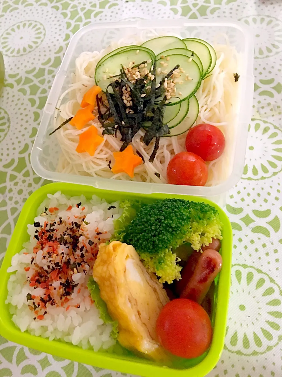 夫お弁当
#そうめん弁当|かねしろ食堂さん