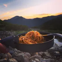 Snapdishの料理写真:雲ノ平にて。
レトルト手抜きパスタですが、美味かった😭
#雲ノ平#山飯