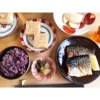 ゆべす、塩鯖のお昼ごはん|maruruさん