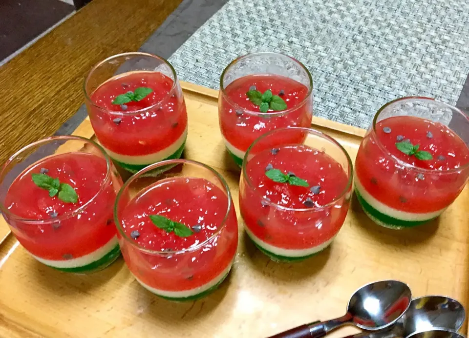 ✨Watermelon jelly ...スイカ🍉ジェリー🍉|🌺Sanntina🌺さん