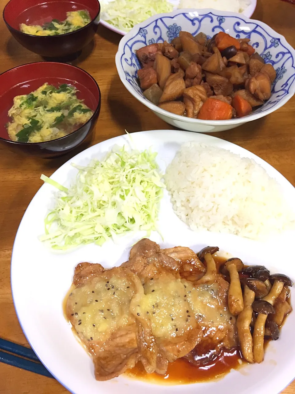 豚の生姜焼きキウイソース、筑前煮*\(^o^)/*|すかラインさん