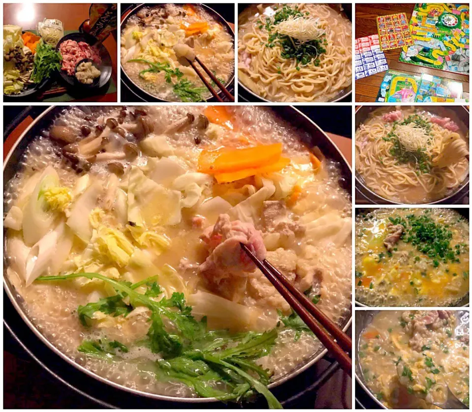 Shabu‐shabu&giblets pot🍲もつ&豚しゃぶ 豚骨醤油鍋|🌈Ami🍻さん