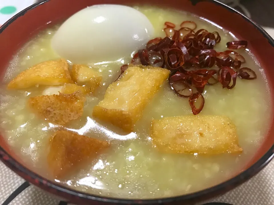 #Goto #Lugaw 😋 #homemade #homemadefood #beef #ginger #lemon #onion #egg #arroz caldo #veggies|Food Gardenさん