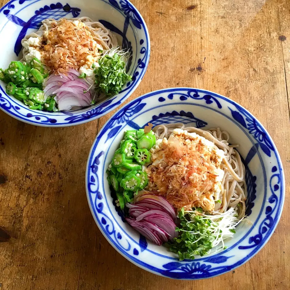 Snapdishの料理写真:夏休みの昼ごはん‼︎
#お昼ごはん #昼ごはん #ランチ #lunch #豆腐蕎麦 #蕎麦 #野菜たっぷり #ふたりごはん #ふたりぐらし #丸中醤油|Yoshinobu Nakagawaさん