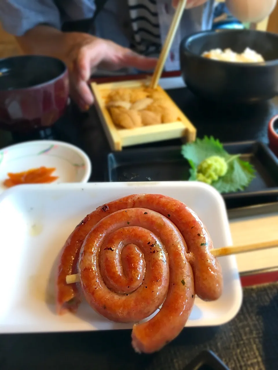 Snapdishの料理写真:#グル巻きソーセージ|kazu4さん