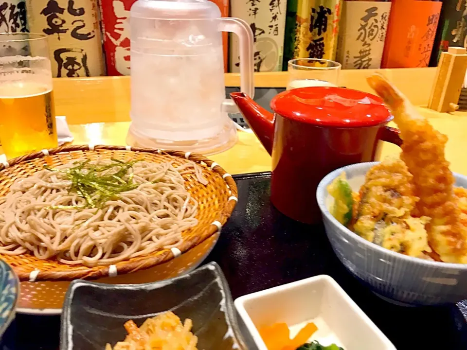 天丼とざるそば|かずえさん