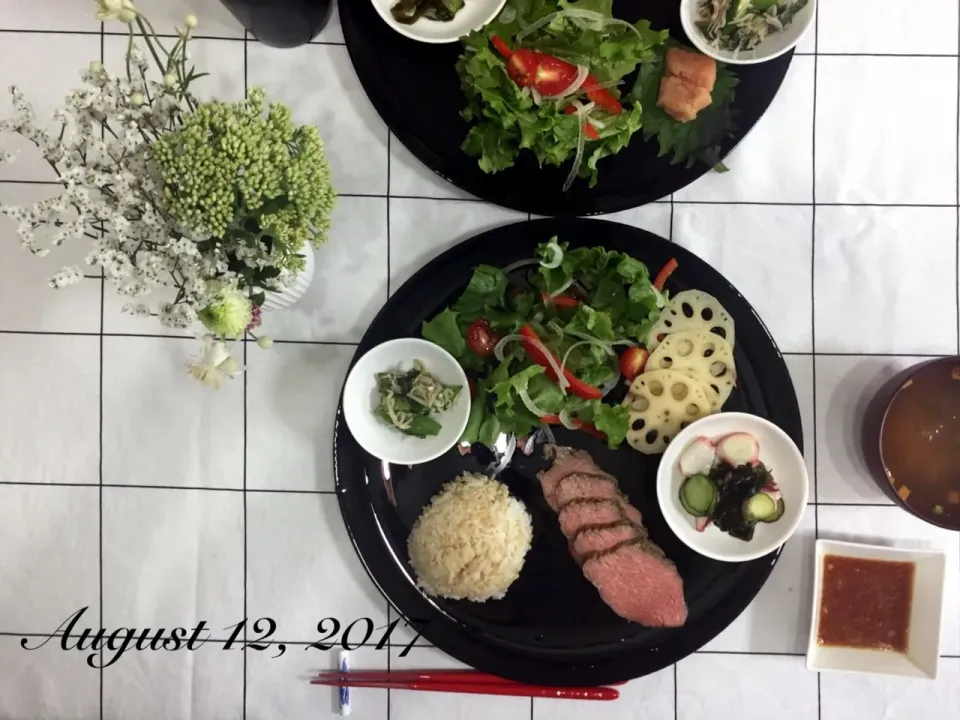 Snapdishの料理写真:ワンプレートモーニング
#ワンプレート朝食 #ローストビーフ|kayoさん