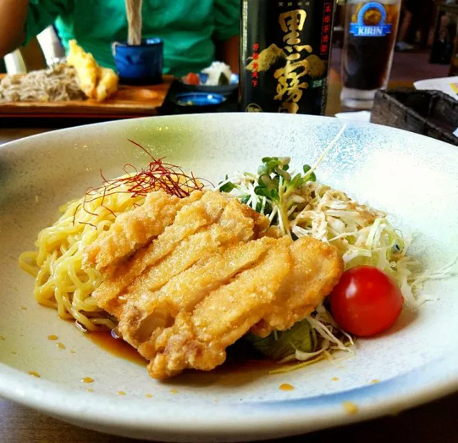 ＠ゴルフ飯　チキン南蛮＆中華冷麺　と　黒霧|直樹さん