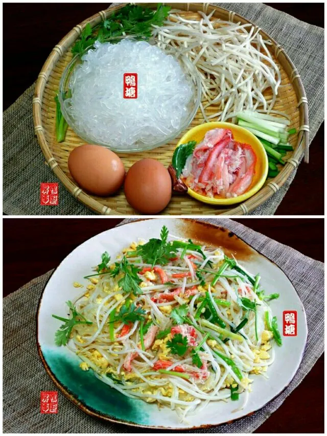 stir-fried cellophane noodle with snow crab|steven z.y.さん