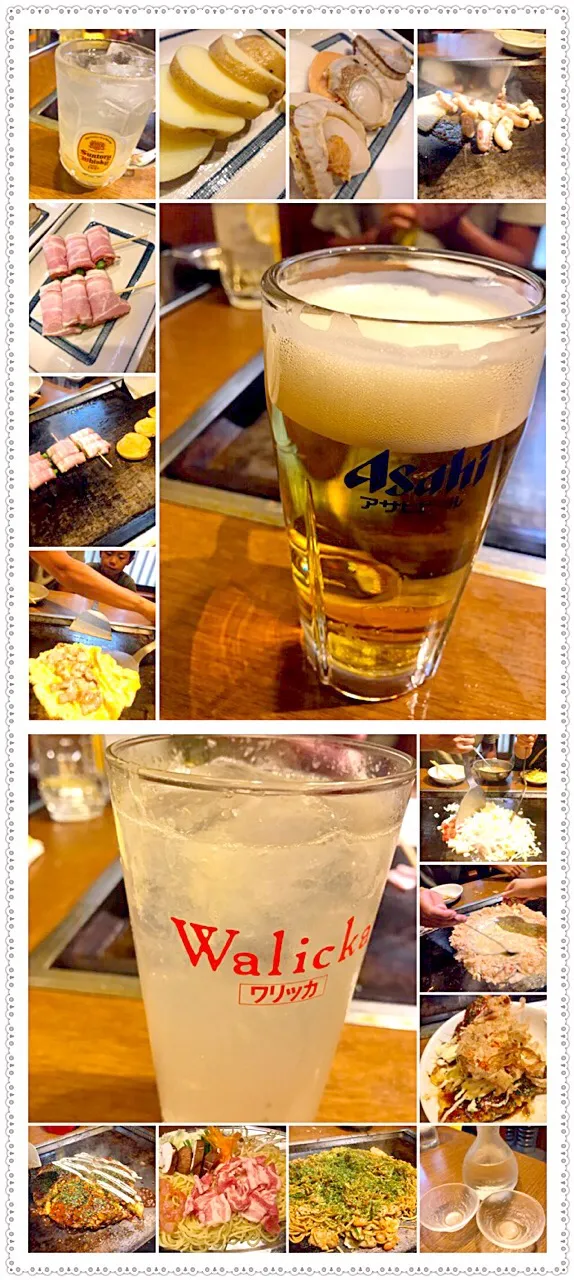 Snapdishの料理写真:Cheers🍻ヽ(´∀｀)ﾉ❤️Monja-yaki&Cabbage pancake&Fried noodles♨️お好み焼きもんじゃ鉄板焼き|🌈Ami🍻さん