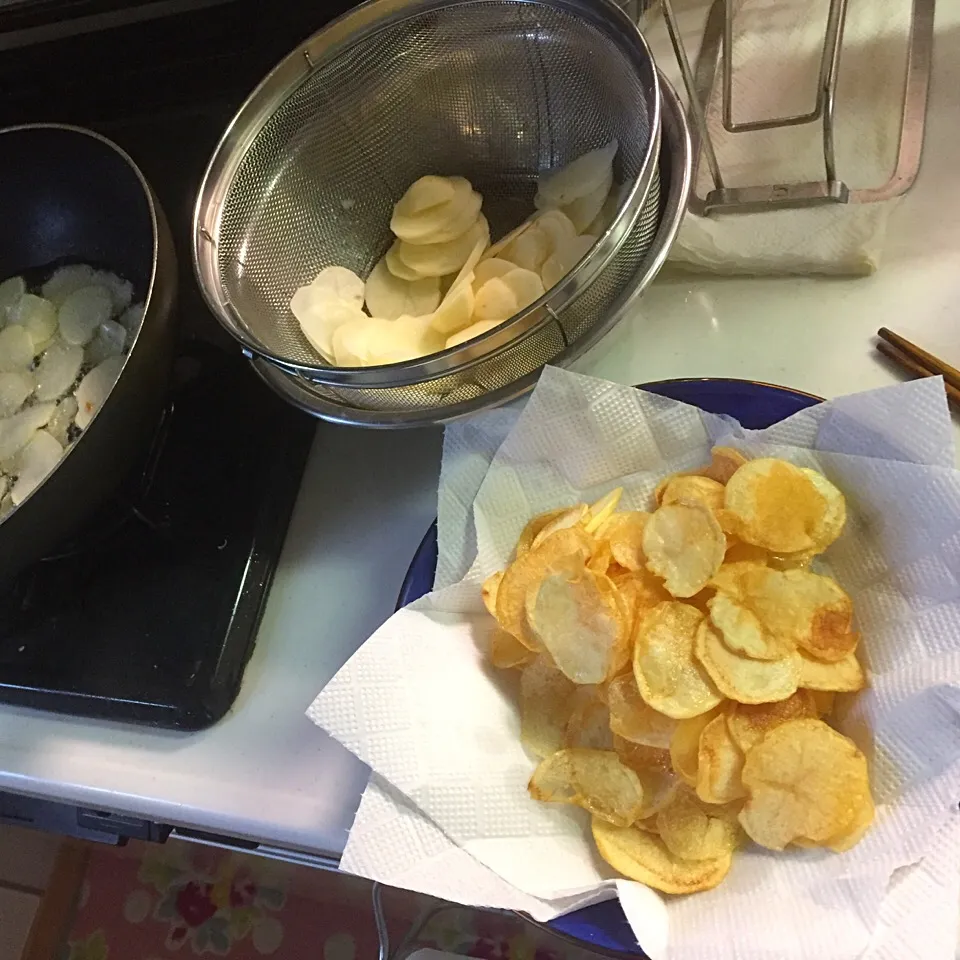 ポテトチップス販売中で〜す😆（笑）
採れたてじゃがいも🥔のポテトチップス😋😋😋|いしくん。（たまご王子🥚🐣🐥🐔）さん