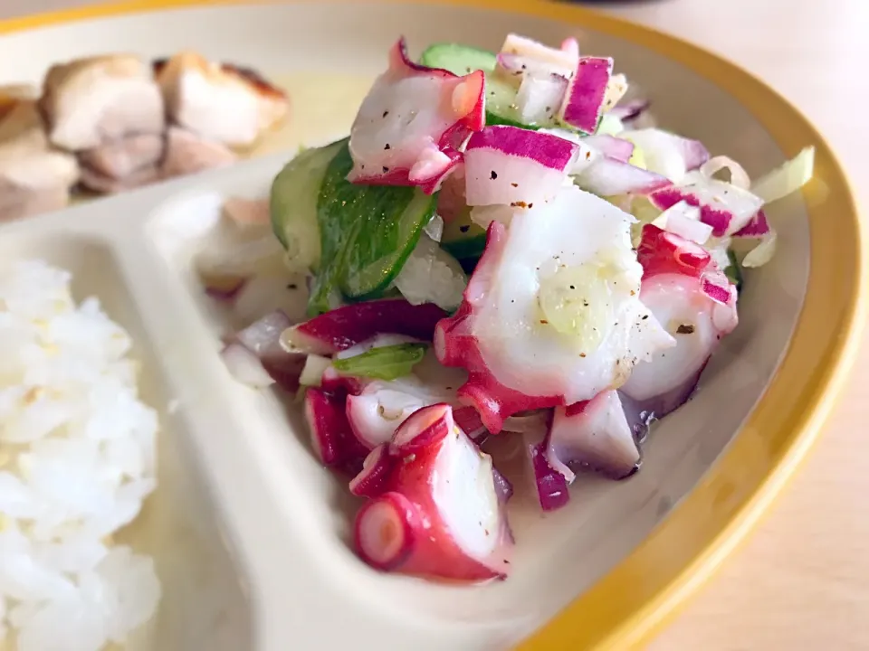 チョッパー＆ホヌさんの料理 大好きな🐙と夏野菜いーっぱいの😋マリネ(๑´ڡ`๑)|SnapdishJPさん