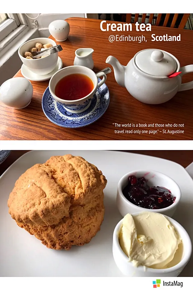 Cream tea in Scotland.
今エジンバラにいる友人から届いた羨ましすぎる一枚😍|cocoaさん