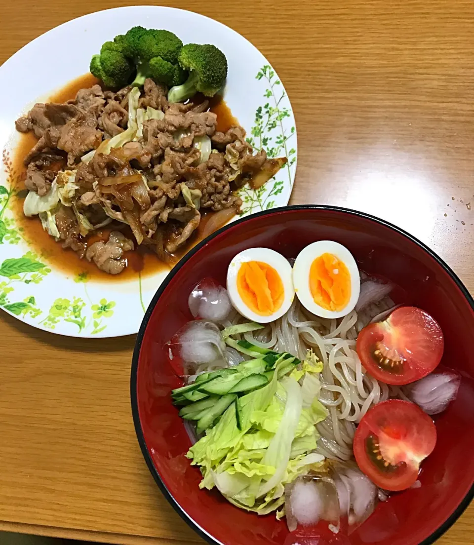 冷麺と豚焼肉|たまきさん