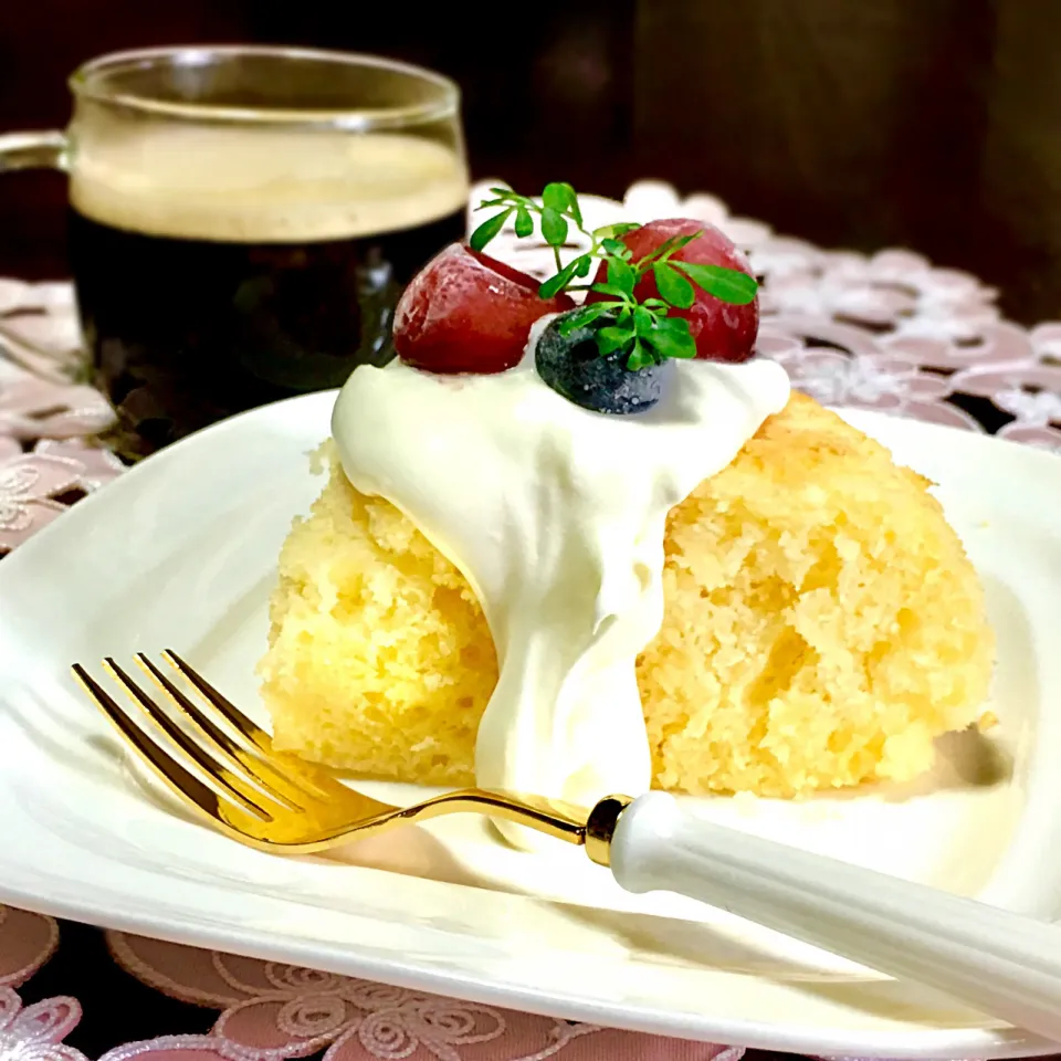 忙しい朝にすぐ食べられる
炊飯器パンケーキ🥞|富士子🍒🐰🍓さん