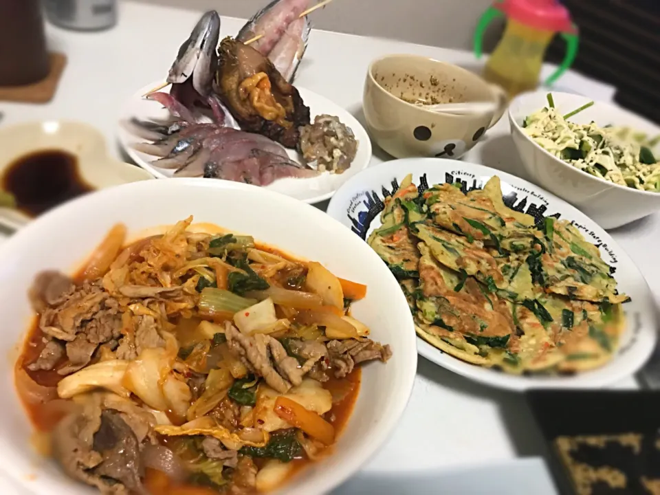 韓国料理とお刺身♬|あやぱんさん