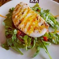 Snapdishの料理写真:grilled swordfish
citrus gastrique 
arugula salad|robert payneさん