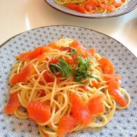 Snapdishの料理写真:筋子とサーモンのパスタ|tomyさん