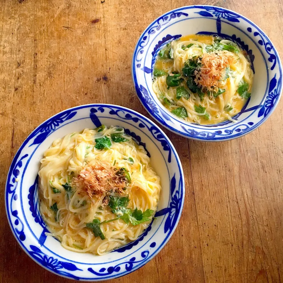 夏休みの昼ごはん‼︎
#お昼ごはん #昼ごはん #ランチ #lunch #うどん #稲庭うどん #釜玉うどん #三つ葉 #フンドーキン醤油 #白だし #ふたりごはん #ふたりぐらし|Yoshinobu Nakagawaさん