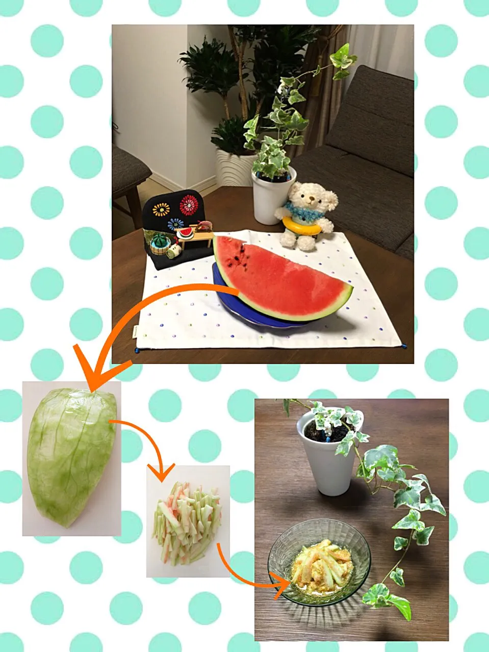 Snapdishの料理写真:でんすけ🍉とスイカの皮の一品|pentarouさん