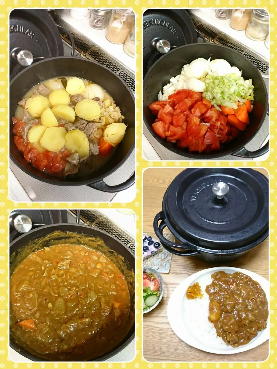 『バーミキュラで念願の無水カレー 最高においしい❗』|seri-chanさん