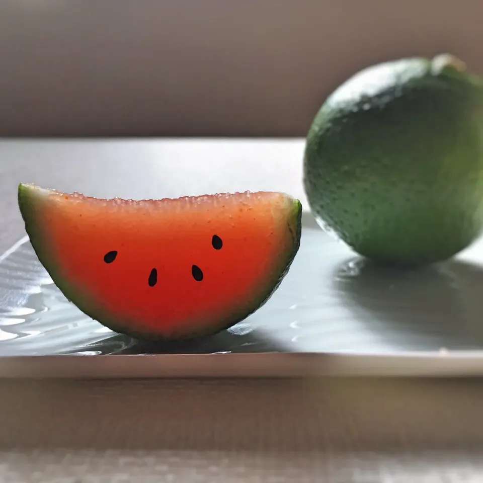 辛子明太子のカボスカップゼリー🍉スイカ風|izoomさん