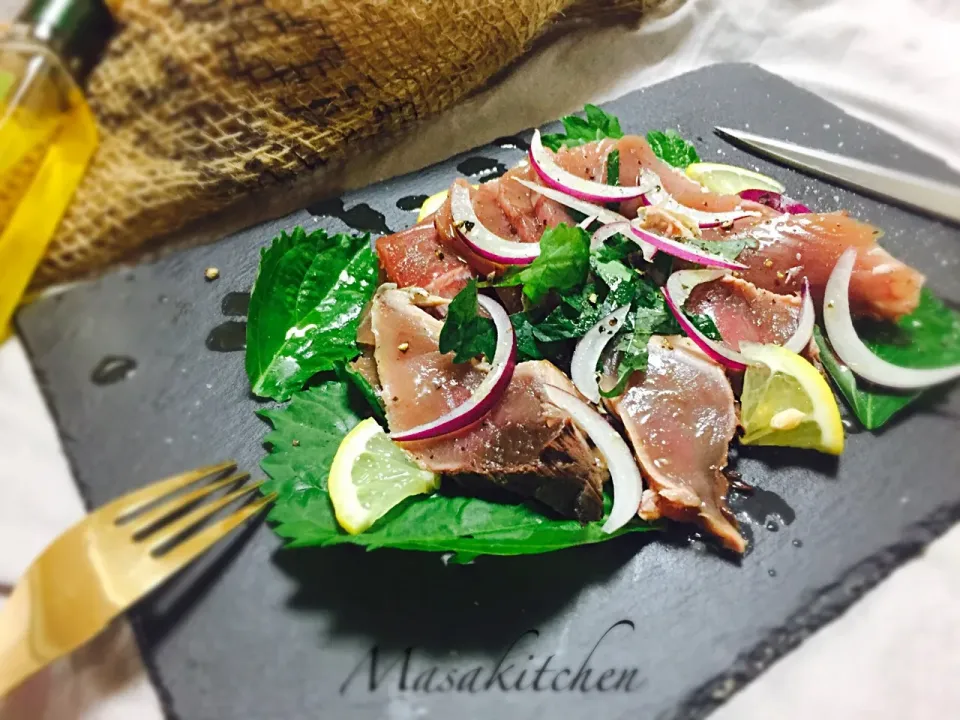 Snapdishの料理写真:Tuna&bonito carpccio|Masakiさん