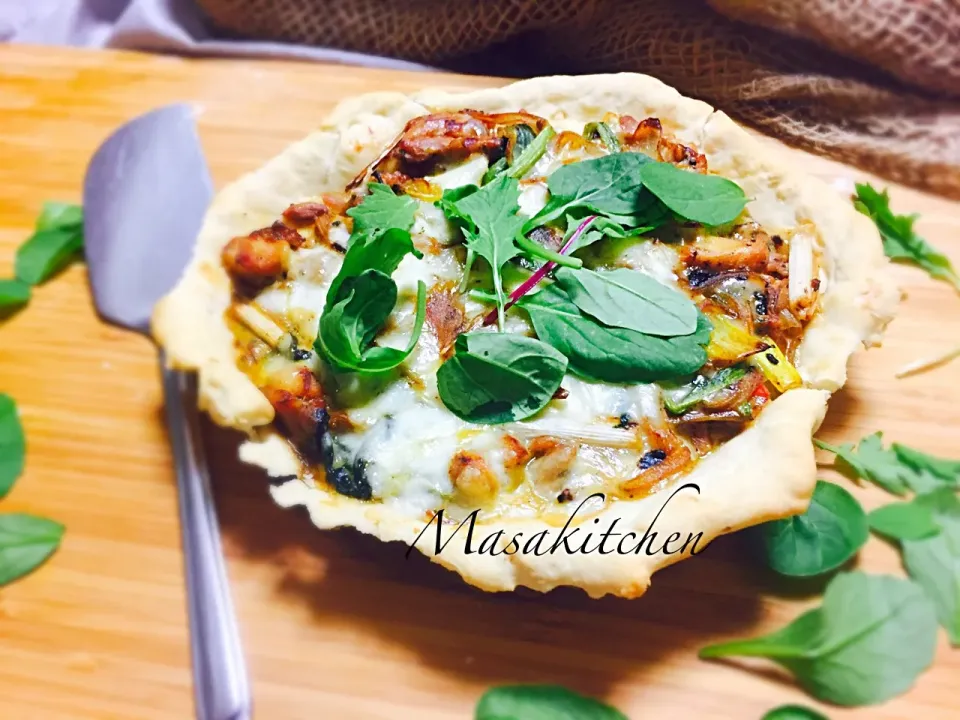 Snapdishの料理写真:Chicken&green onion quiche|Masakiさん