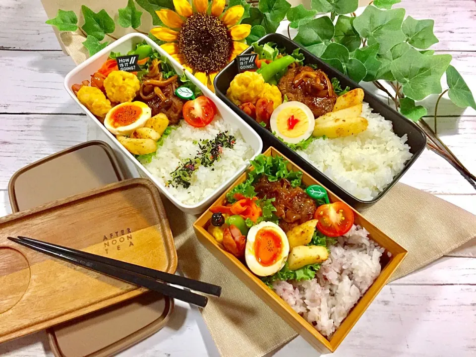 Snapdishの料理写真:煮込みハンバーグ弁当|Marikoさん