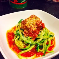 Turkey meatball in a zucchini nest.|Becca Lohman-Meltonさん