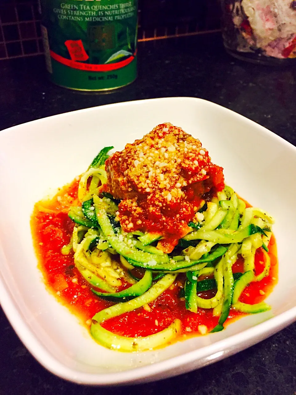 Turkey meatball in a zucchini nest.|Becca Lohman-Meltonさん