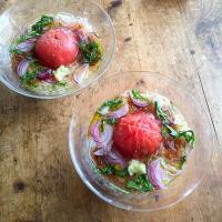 夏休みの昼ごはん‼︎ #お昼ごはん #昼ごはん #ランチ #lunch #素麺 #丸ごとトマト #ぶっかけ素麺 #おかん飯 #枝元なほみ #ふたりごはん #ふたりぐらし