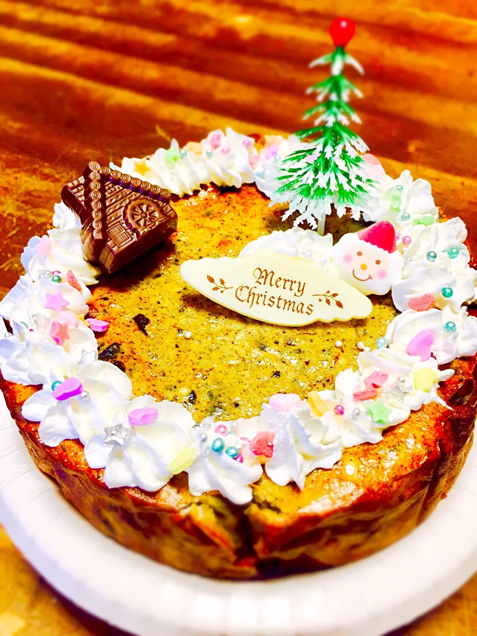 ヨーグルトチーズの
クリスマスケーキ|COWCOWさん