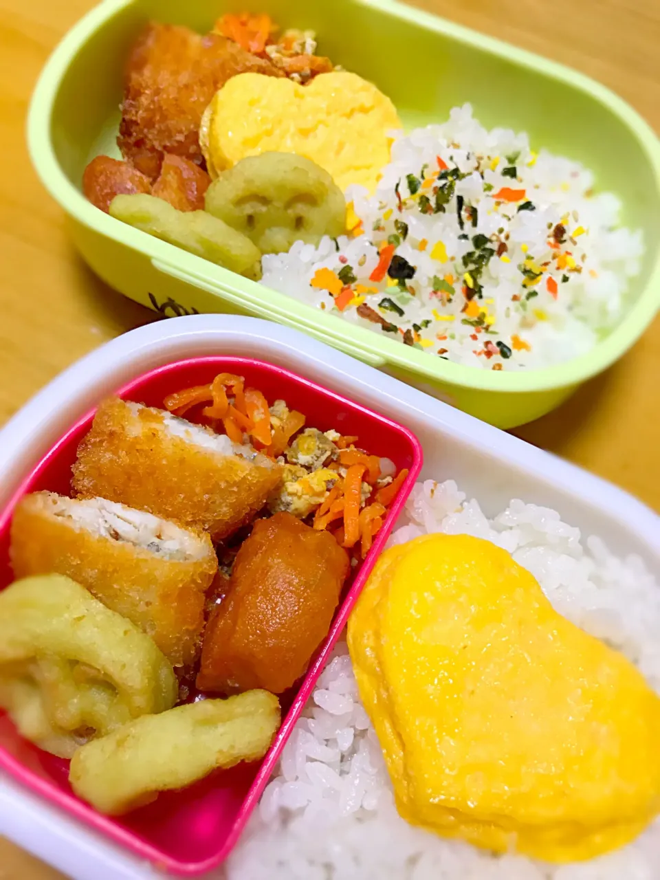 Snapdishの料理写真:#娘弁当 #息子弁当 #1歳 #3歳|cocoaさん